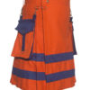 New Handmade Orange Scottish Utility Kilt