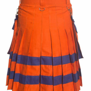 New Handmade Orange Scottish Utility Kilt