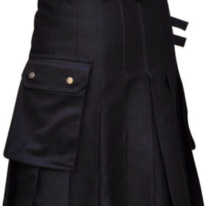 New Men’s Black UtilityWeddig Kilt