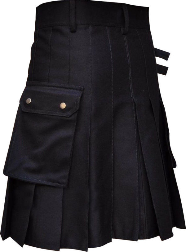 New Men’s Black UtilityWeddig Kilt