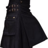 New Men’s Black UtilityWeddig Kilt1