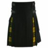 Scottish Hybrid Black & Mecleod of Lewis Tartan Kilt Men Handmade Utility Kilt