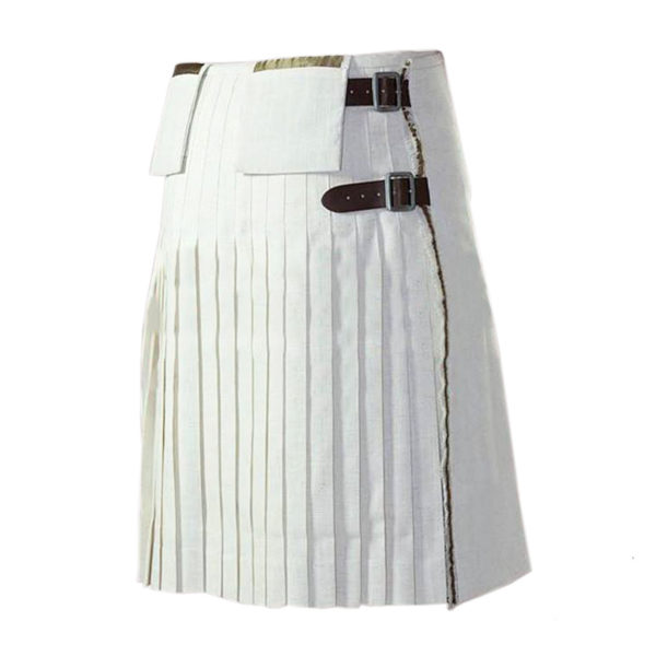 White Christmas Plaid Kilt1