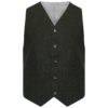 Olive Green Tweed kilt jacket With 5 Button Vest