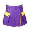 Hybrid Utility Kilt For Men Purple & Yellow