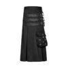 MEN UTILITY KILT BLACK KILT GOAT LEATHER STRAPS.1