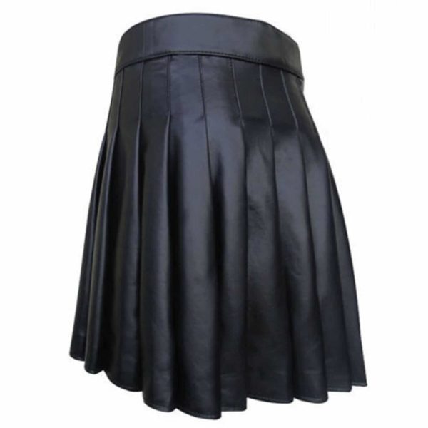 Side Belted Leather Kilt2