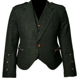 Trendy-Scottish-Tweed-Argyle-Kilt-Jacket-With-Waistcoat-Vest