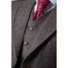 Men Brown Wool Scottish Kilt Jacket with Waistcoat.