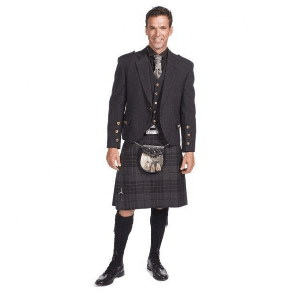 Charcoal Tweed Crail Jacket kilt Outfits