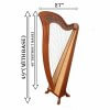 34 String McHugh harp By Muzikkon, Irish Lever harp, Celtic Irish Harp