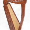 27 Inch Tall Celtic Irish Knee Harp 17 Strings Solid Wood Free Bag Strings Key