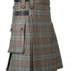 Black Watch Weathered Leather Straps Utility Kilt