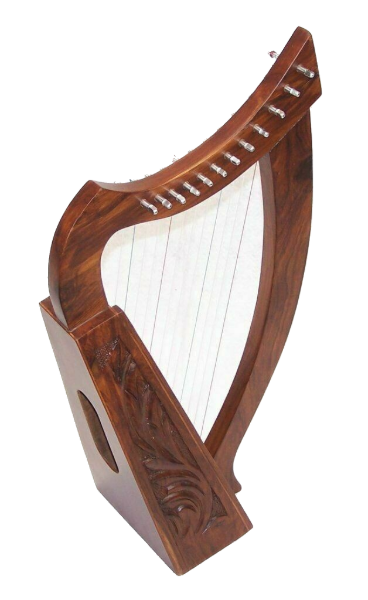 Celtic Irish Baby Harp 12 Strings Solid Wood Free Bag Strings & tuning Key