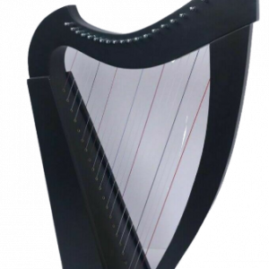 22 Strings Lever Harp Student Harp Solid Wood Black Color Free Bag, Key