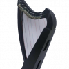 22 Strings Lever Harp Student Harp Solid Wood Black Color Free Bag, Key