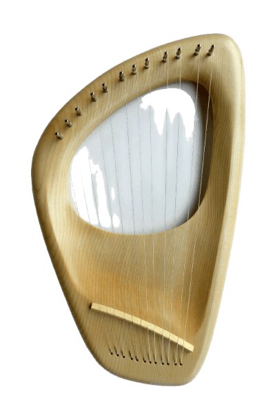 Lyre Harp 7 String Musical Instrument Pentatonic Ash Handcarved Waldorf Lyre