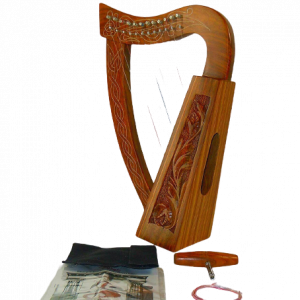 Celtic Irish Baby Harp 12 Strings Solid RoseWood Free Bag, Strings & Tuning Key