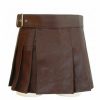 2020 Buy New leather Brown utility kilt women Scottish kilt