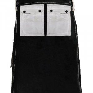 Scottish Men 100% Cotton Carhartt Work kilt Black With White Pockets