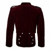 Scottish Burgundy Velvet Prince Charlie Kilt Jacket With Waistcoat