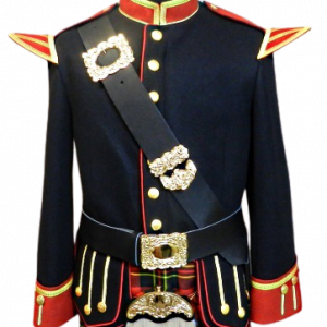 Officers Melton Doublet (Black & Red)