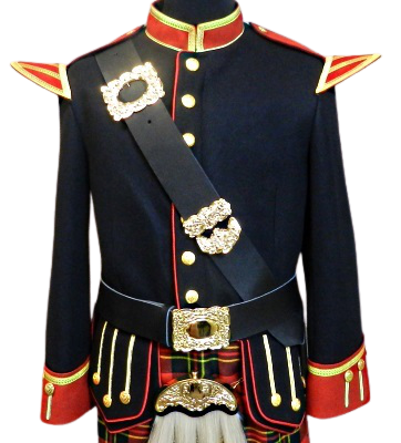 Officers Melton Doublet (Black & Red)