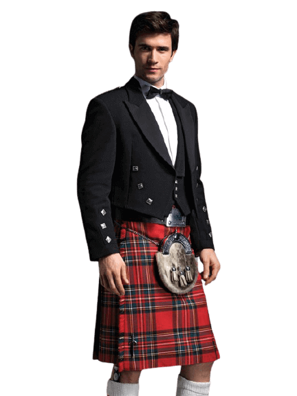 Prince Charlie Jacket with 3 Button Vest kilt outfits