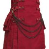 Scottish Men 100% Cotton Deluxe Kilt Maroon