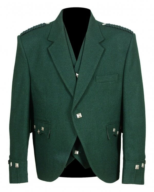 Green Argyle Kilt Traditional Jacket and Waistcoat