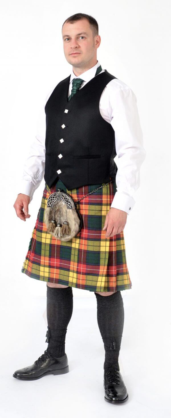 Scottish 8 Yard Buchanan Tartan Kilt Outfit