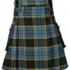 Men’s Scottish Highland Anderson Tartan Utility Kilt with Cargo Pockets