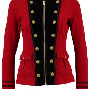 New Red Ladies Officer's Jacket Wool Coat all Braid Jacket