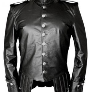 100 % Genuine Black Leather Doublet Jacket