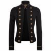 New Black Ladies Officer's Wool Coat All Braid Jacket