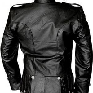 100 % Genuine Black Leather Doublet Jacket