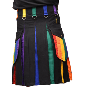 Hybrid Scottish LGB Gay Pride kilt Modern kilt men Utility kilt