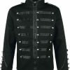 Banned Military Drummer Men Uniform Jacket Black