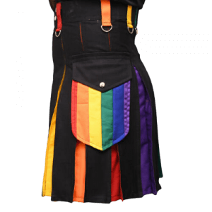 Hybrid Scottish LGB Gay Pride kilt Modern kilt men Utility kilt