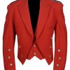 Prince Charlie Jacket With Waistcoat in Red