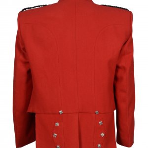 Prince Charlie Jacket With Waistcoat in Red