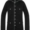 Men's Military Jacket Black White Goth Steampunk Army Coat