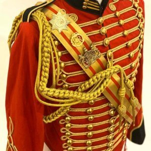 New Men's 5 pcs Ceremonial Hussar Officers jacket with Aiguillette