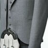 SCOTTISH LIGHT GREY LEMON TWEED WEDDING KILT JACKET