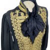 New Mens Ceremonial Military Jacket Black With Gold Braid Hussar