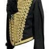 New Mens Ceremonial Military Jacket Black With Gold Braid Hussar