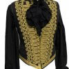 New Mens Ceremonial Military Jacket Black With Gold Braid Hussar