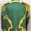 Steampunk Men Ceremonial Hussar Officer Green Military Jacket