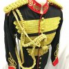 Steampunk Men’s Military Jacket Gold Bullion Ribbons Hussar