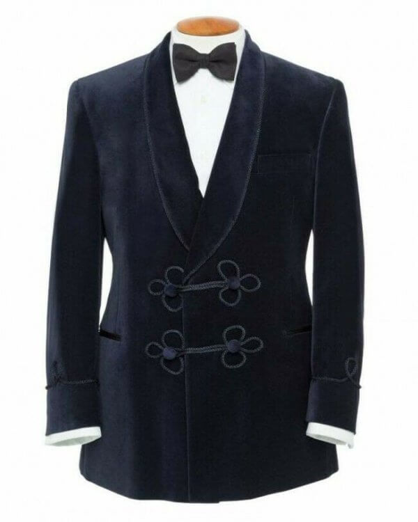 Men Blue Blazer Coats Elegant Luxury Designer Party Wear Jacket